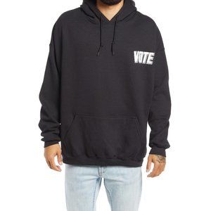 New With Tags NORDSTROM BP. Vote Hoodie Unisex Black USA Made